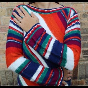 Vintage 80’s Rainbow Bell Sleeved Sweater 🌈🌈